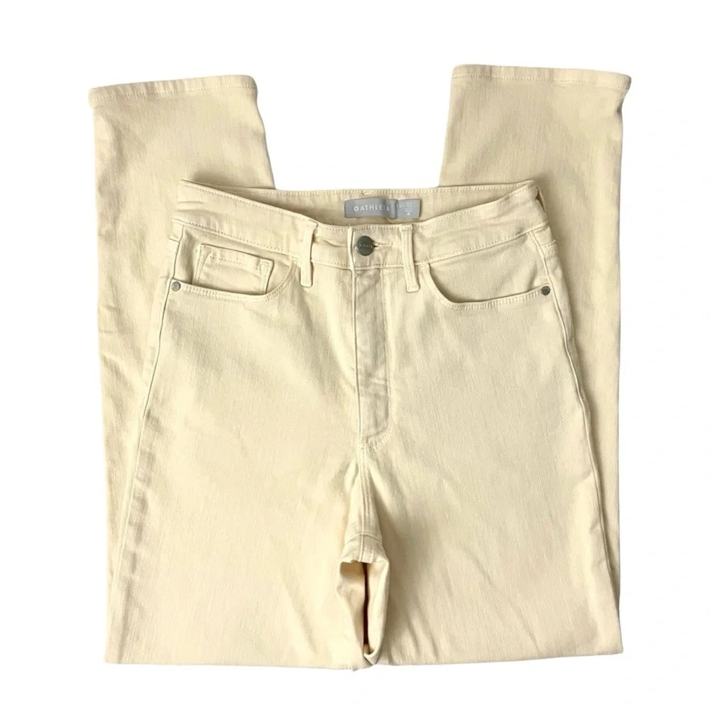 Athleta Flex Straight Leg Bone Ankle Jeans Size 4